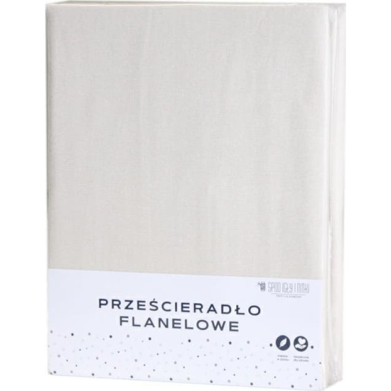 Flaneļa palags bez elastīgās lentes 140x200, gaiši bēšs