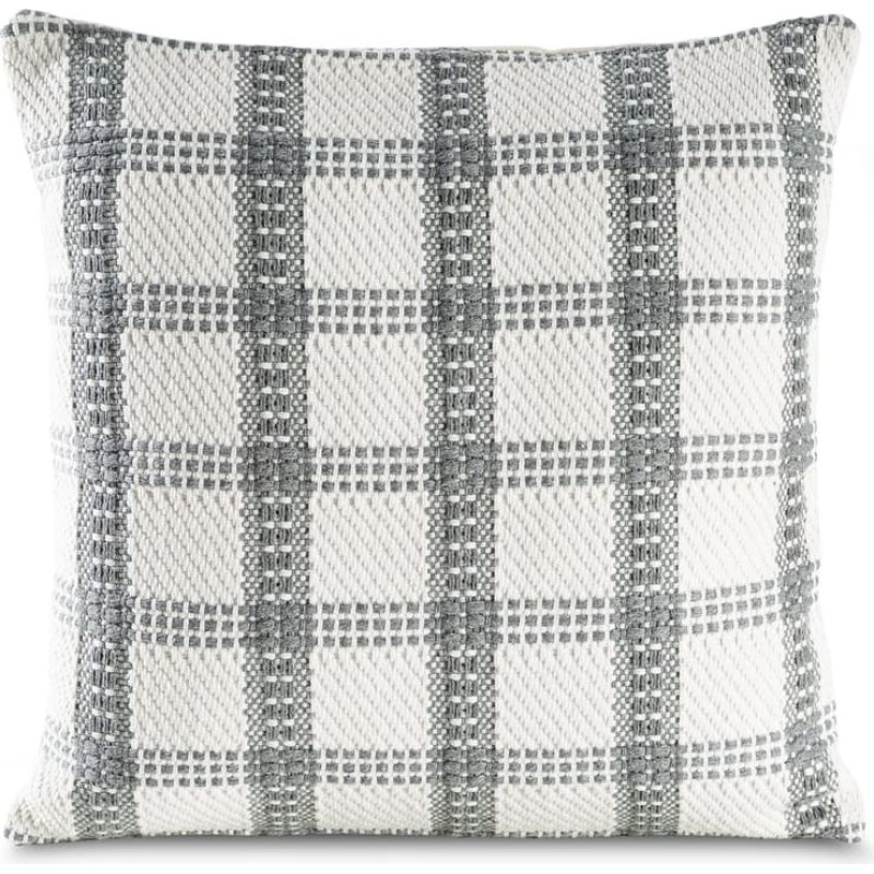 Dekoratīvā spilvendrāna 45x45 Boho krēmkrāsas sudrabs