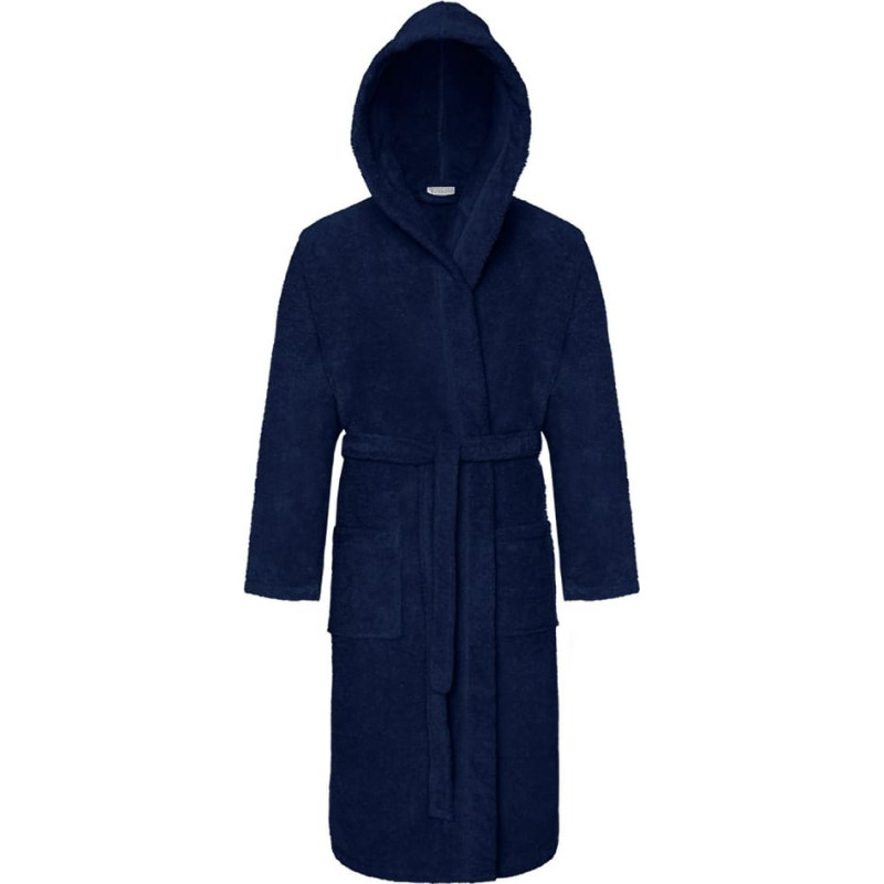 Robin XXL frotē auduma peldmētelis ar kapuci, tumši zila viesnīcas kokvilna, 450g/m2