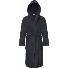 Frotē peldmētelis ar kapuci Robin L/XL grafīta kokvilnas viesnīca 450g/m2