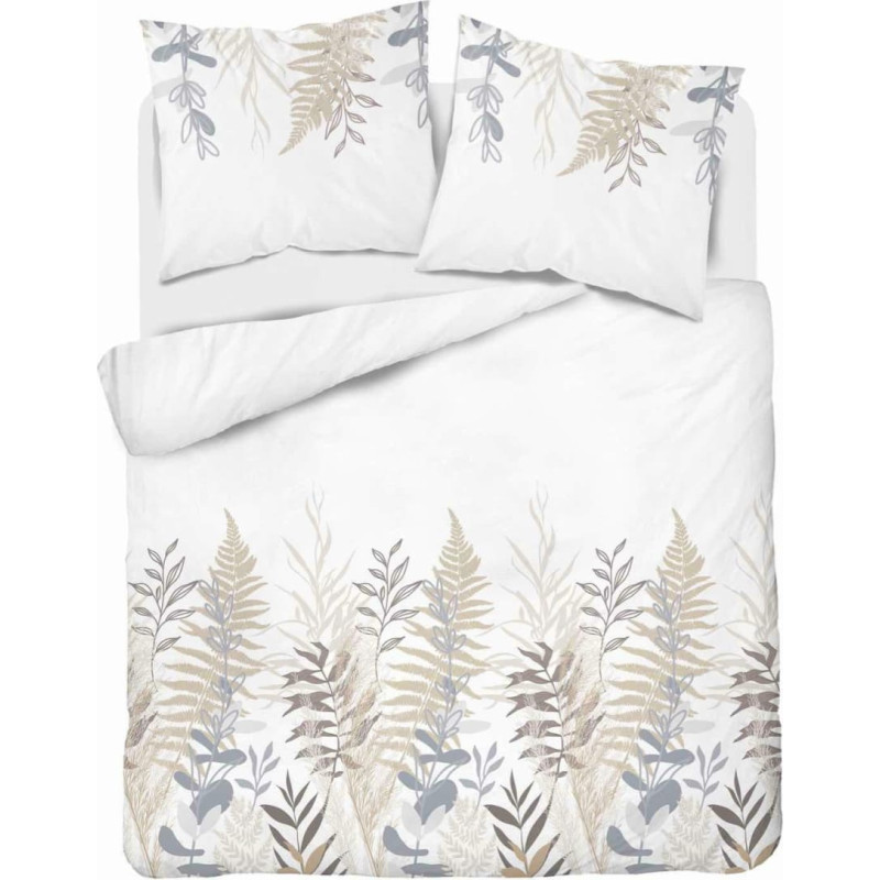 Satīna pakaiši 160x200 Zari balti 4811 B Mājas Satīns 58