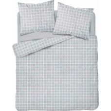 Satīna gultas veļa 160x200 Pelēks čeks 4812 B Home Satin 58