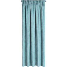 Gatavs aizkars Amaya 140x250 tumši piparmētru samta strukturāls uz lentes