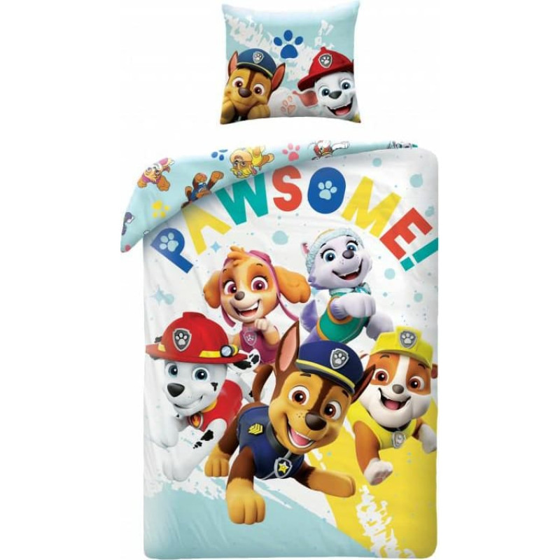 Kokvilnas gultas veļa 140x200 Paw Patrol spilvendrāna 70x90 Kids 12