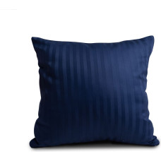 Damaskas spilvendrāna 40x40, tumši zila, 47, vienkrāsainas svītras, 1 cm