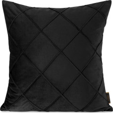 Dekoratīvā spilvendrāna 45x45 Nala 2 melna ar samtu