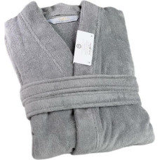 Nefretete Unisex frotē peldmētelis Opulence M sudraba 450 gsm izgatavots no 100% ēģiptiešu kokvilnas