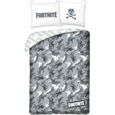 Kokvilnas gultas veļa 140x200 Fortnite pelēka spilvendrāna 70x90 Kids 12