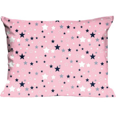 Kokvilnas spilvendrāna 40x40 362K zvaigznes rozā Kids 24