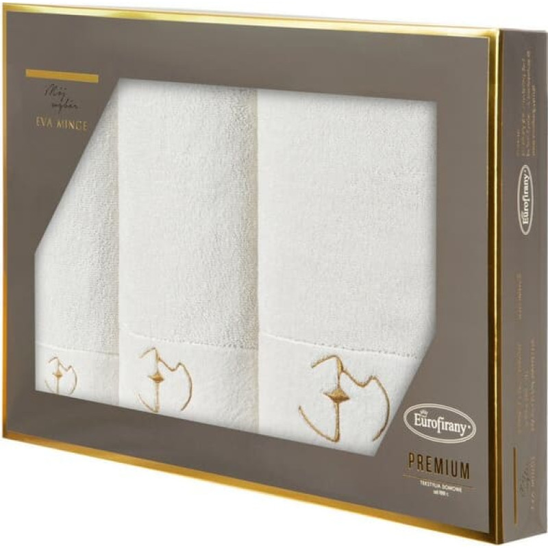 Dvieļu komplekts kastītē, 3gb Gaja krēms, 550g/m2