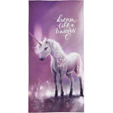 Pludmales dvielis 70x140 Unicorn 91 violeta bērnu kokvilna