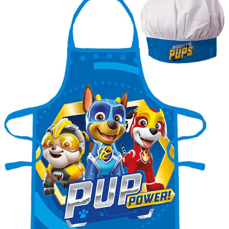 Brandmac Bērnu priekšauts ar cepuri Paw Patrol power blue 1064 pavāra komplekts