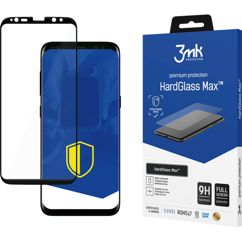 Samsung Galaxy S8 black - 3mk HardGlass Max™ screen protector