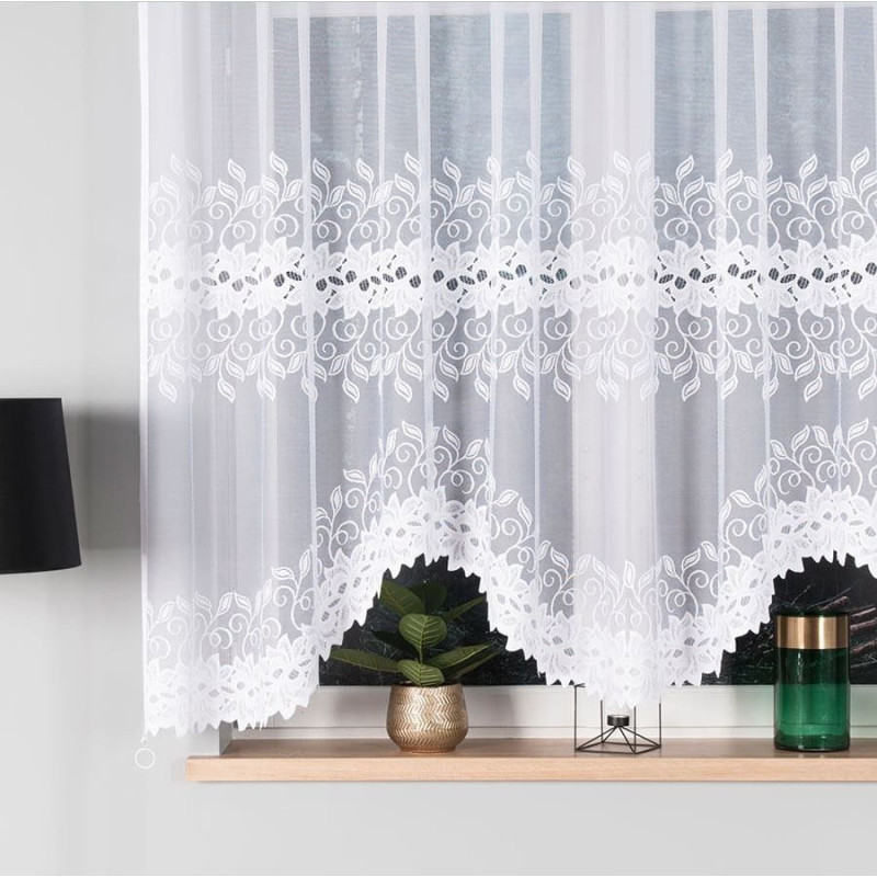 BASTIA Gatavs žakarda aizkars, platums 300 x augstums 160cm, krāsa 001 balta 648107/FBL/001/300160/1