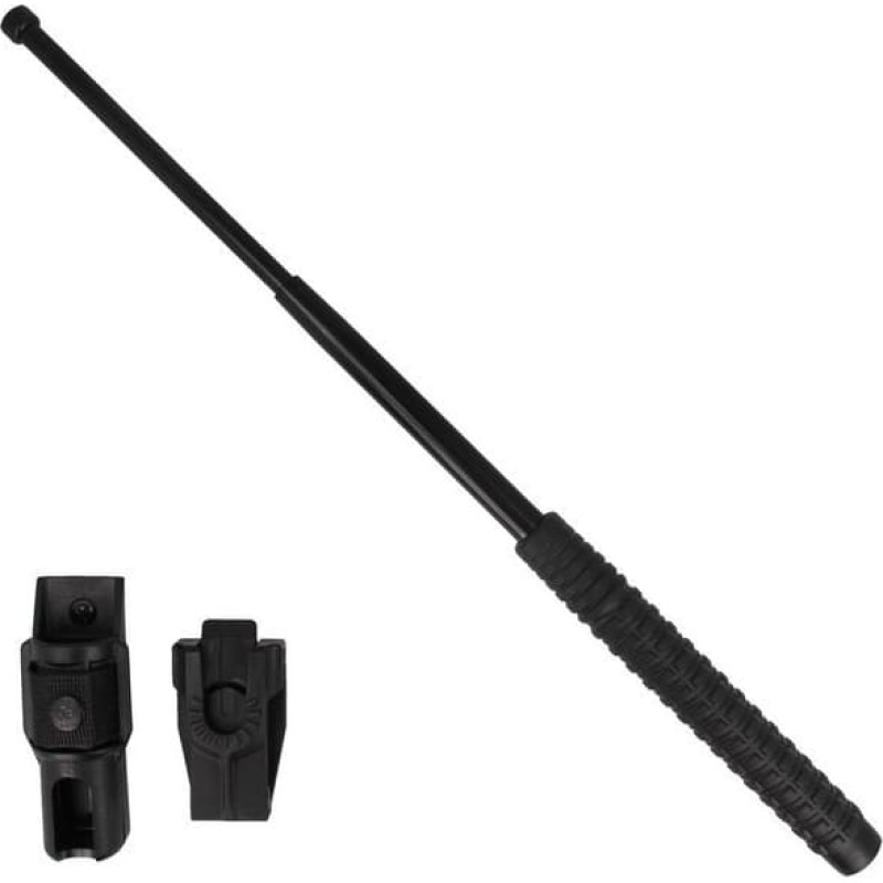 Euro Security Products (Esp) ESP - Rūdīts papla&scaron;ināms zizlis ar turētāju - 21" - Extra Grip rokturis - Melns - ExB-21H BLK BH-54