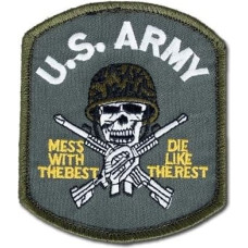 Fostex - Plāksteris - ASV armijas galvaskauss - zaļ&scaron;