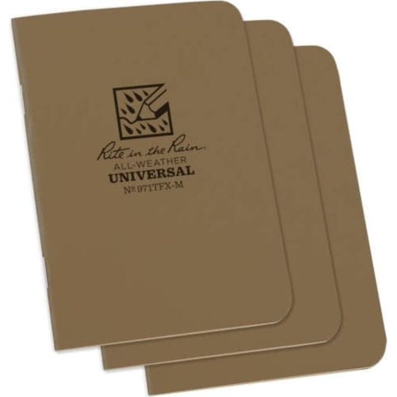 Rite In The Rain - Piezīmjdators jebkuriem laikapstākļiem - 3 1/4 x 4 5/8" - 3 gab. - 971TFX-M - iedegums
