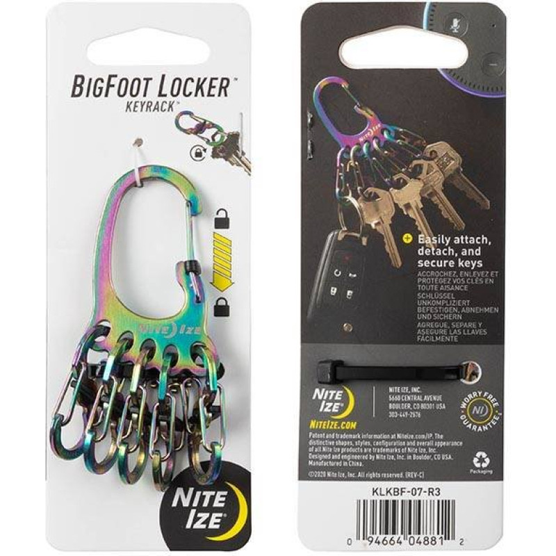 Nite Ize - BigFoot Locker KeyRack - Spectrum - KLKBF-07-R3