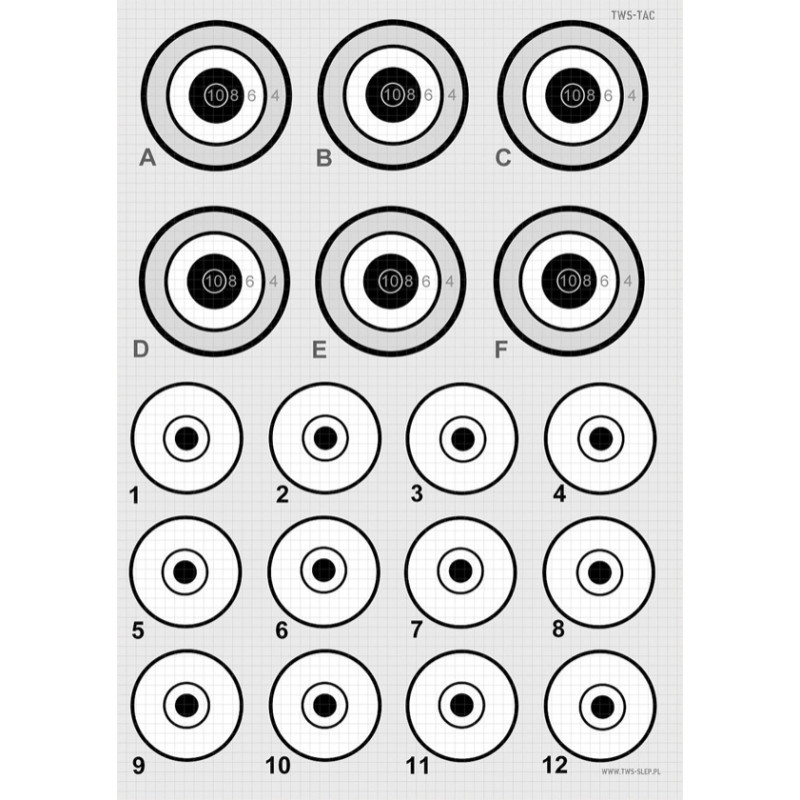 Tactical Weapon System - šaušanas mērķi TAC Drill