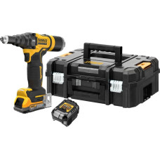 Dewalt-Maszyny Bezvada, bezsuku kniedētājs aklo kniedēm 2,4-4,8 mm, 18V Li-Ion 1x1,7Ah GFN POWERSTACK DeWalt [DCF403E1GT-QW] čemodāns