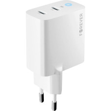 Forever TC-06-40CC GaN PD QC charger 2x USB-C 40W white