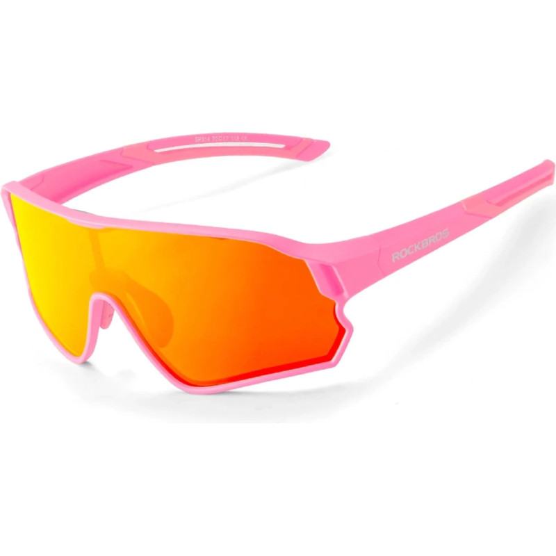 Rockbros 14110009004 photochromic cycling glasses for children 8-14 years old - pink