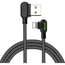 USB to Lightning cable, Mcdodo CA-4673, angled, 1.8m (black)