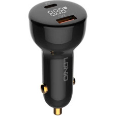 LDNIO C101 Car Charger, USB + USB-C, 100W + USB-C to USB-C Cable (Black)