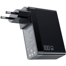 GaN Mcdodo CH-8101 Pro universal UK|US|EU travel charger|adapter, 100W, 2xUSB-C, USB-A (black)