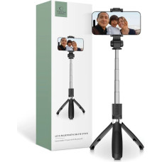 Tech-Protect L01S Bluetooth selfie stick with tripod up to 70cm - black