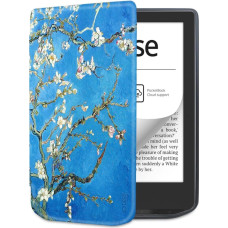 Tech-Protect SmartCase case for PocketBook Verse | Verse Pro - blue with sakura flowers