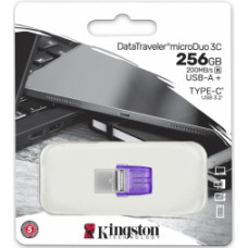 Zibatmiņa Kingston DataTraveler microDuo 3C 256GB USB Type-A + USB Type-C