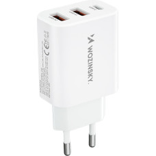 Wozinsky Tīkla lādētājs 100-240V 30W USB-C 2x USB-A balts