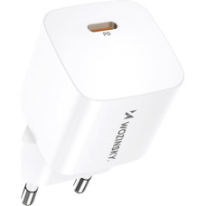 Wozinsky 100-240V PD USB-C 20W sienas lādētājs, balts