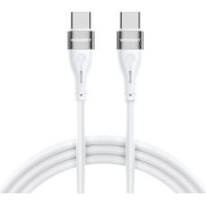 Wozinsky Izturīgs elastīgs kabelis USB-C - USB-C PD 65W 1m balts