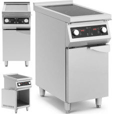 Royal Catering 2 degļu brīvi stāvoša indukcijas plīts ar skapi 400 V 8500 W