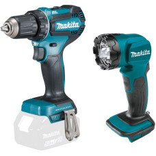 Makita-Maszyny akumulatoru komplekts DDF485 + DML815 18V Li-Ion 3x3.0 Ah Makita [DLX2349J]