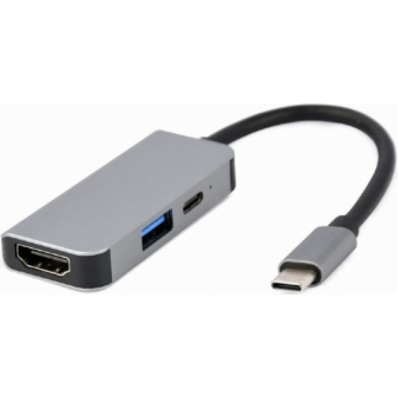 Dokstacija Gembird USB Type-C 3-in-1 Silver