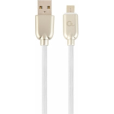 Gembird USB Male - Micro USB Male Premium rubber 1m White