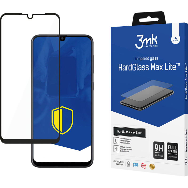 Samsung Galaxy A30s Black - 3mk HardGlass Max Lite™ screen protector