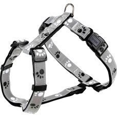 Trixie Krūšu siksna : Trixie Silver Reflect H-Harness "M-L", 50-75cm|25mm