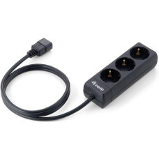 Equip power strip 3 sockets for UPS system IEC connector