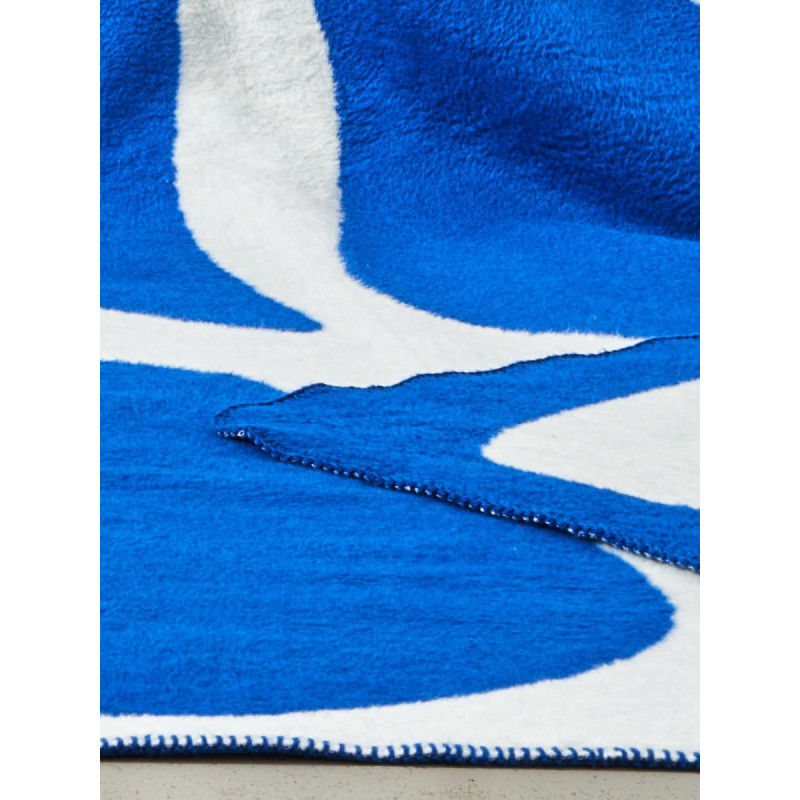 Unia - Cotton Cloud Akrila kokvilnas sega 150x200 2137/3 Kamyczki zils gultas pārklājs pleds ar tamborējumu SG