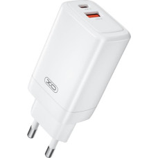 XO wall charger CE17 PD 65W 1x USB-C 1x USB white