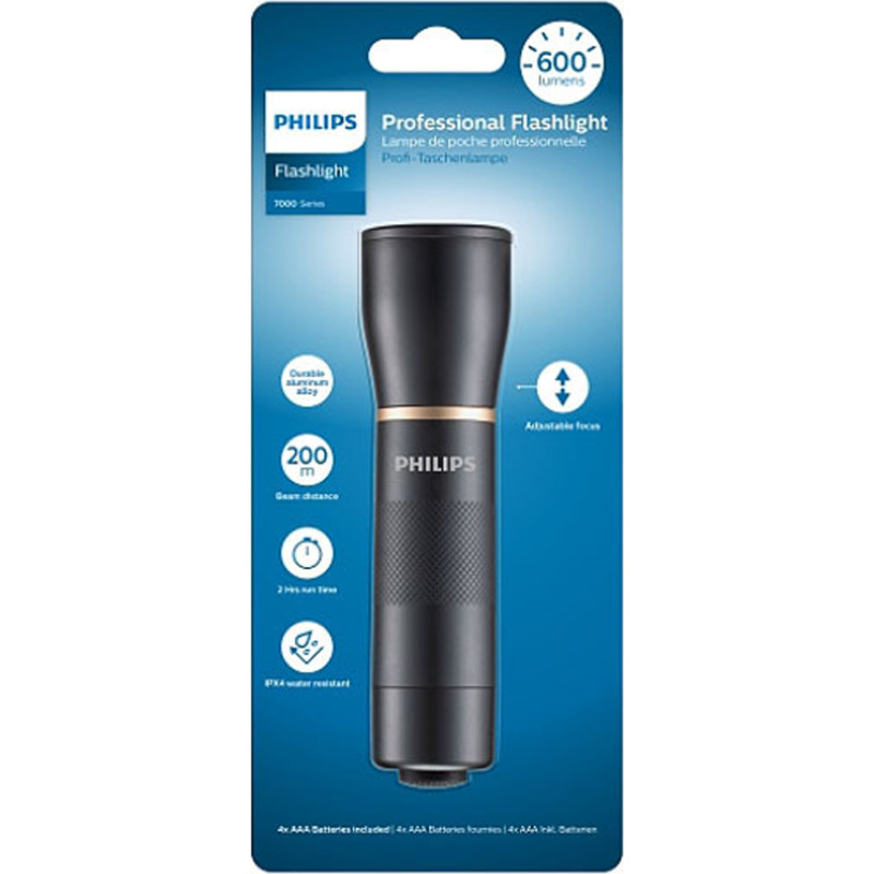Flashlight PHILIPS LED 4xAAA 600lm Phil-SFL7001T|10
