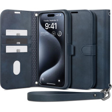 Spigen Wallet S Pro case for iPhone 15 Pro - navy blue