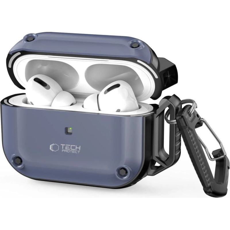 Tech-Protect Rough Hook Case with Carabiner for Apple AirPods Pro 1 | 2 - Blue