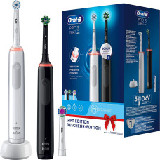 Oral-B Braun Oral-B Pro 3 3900 Gift Edition  Electric Toothbrush (white|black  incl. 2nd handpiece)