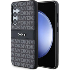 Dkny Leather Mono Stripe & Metal Logo case for Samsung Galaxy S24 - black