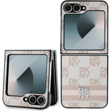 Dkny Checkered Pattern Printed Stripes Case for Samsung Galaxy Z Flip 6 - Pink